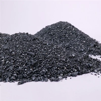 Poudre noire de carbure de silicium